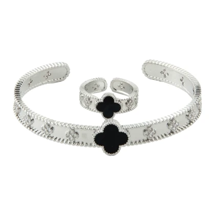 نیم ست دخترانه مدل ونکلیف نگین‌دار