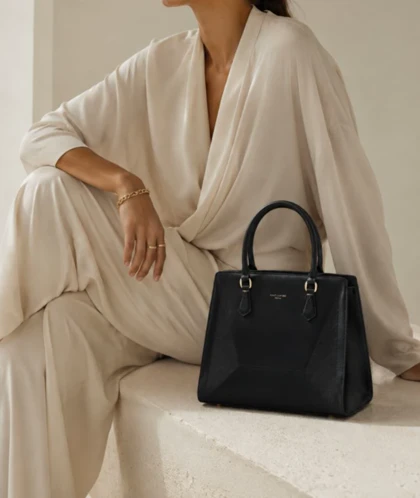کیف دستی زنانه چرم مصنوعی دسته کوتاه دیوید جونز DAVIDJONES