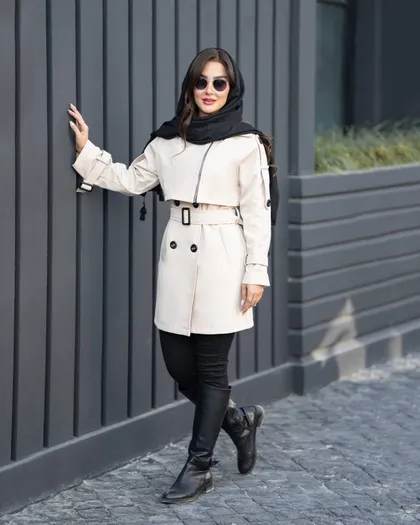 بارانی دوشنل زیر دار کد 2223