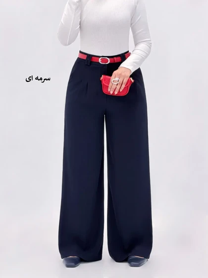 6842-شلوار فول بگ کرپ کاترین