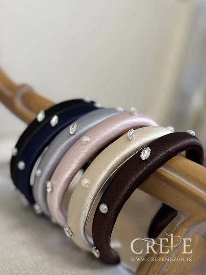 تل ساتن با نگین و مروارید