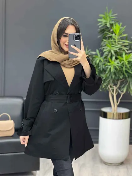 بارانی چهاردکمه سرشانه پاگن