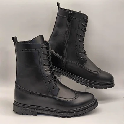 نیم بوت لیزری بغل زیپ