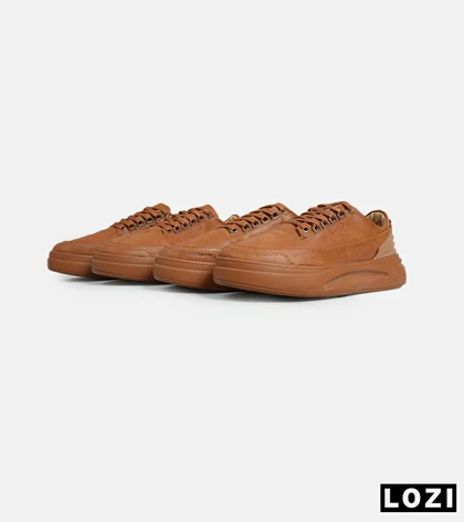 کفش کتانی مردانه قهوه ای PULL & BEAR
