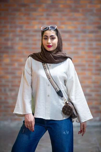 مانتو بابوس پیراهنی استین کلوش