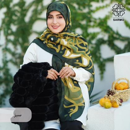 روسری نخ پنبه نقشینه