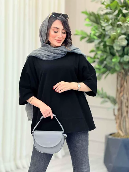 مانتو پانچ برش‌دار جیب نما