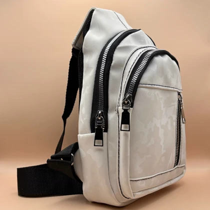 بادی بگ چرم سفید طرح ساده