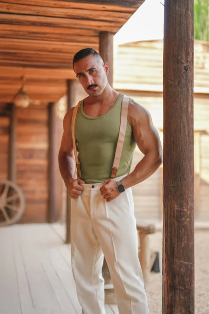 رکابی تنک تاپ سبز OLD SCHOOL