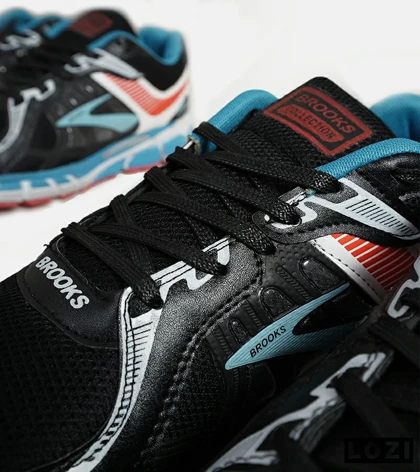 کفش کتانی بزرگ پا مشکی آبی قرمز BROOKS adrenaline gts 22
