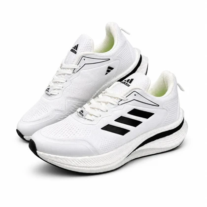 کفش کتانی مردانه مدل آدیداس زیره بست سفید مشکی Adidas New