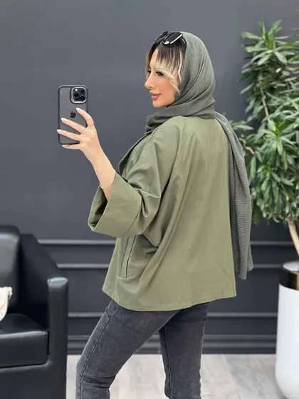 مانتو لینن ژیله دکمه دار