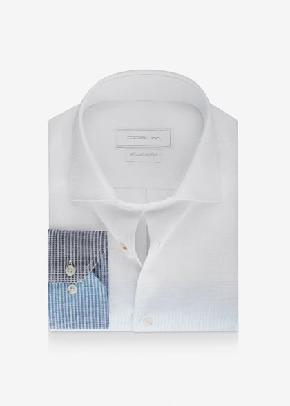 پیراهن لینن طرح دار 2420102