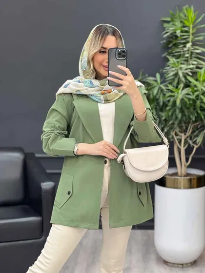 مانتو لینن سرشانه ژیله