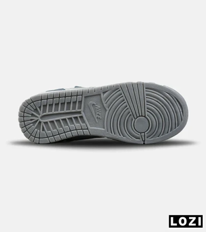 کفش کتانی ساق‌دار مردانه و زنانه سفید طوسی آبی NIKE jordan 1 مدل 8050