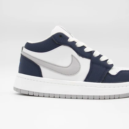 کتانی جردن 1 سرمه ای سفید کد 6078