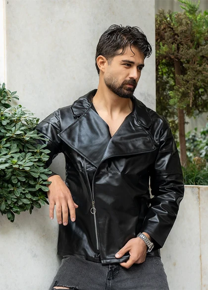 کاپشن چرم مردانه مدل Nima ویژه