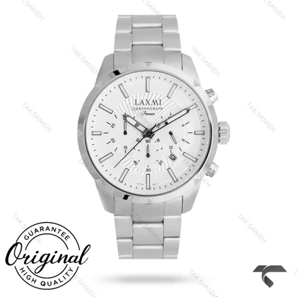 ساعت مردانه لاکسمی 8196-4 سیلور صفحه سفید Laxmi-9400-G
