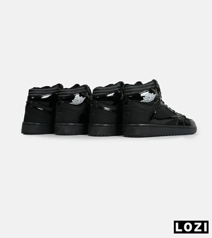 کفش کتانی ساق‌دار مردانه مشکی ورنی NIKE travis scott