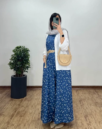 سرهمی شکوفه همراه با کمربند 9 کد 2502