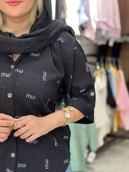 مانتو شومیزی آستین سه ربع miu
