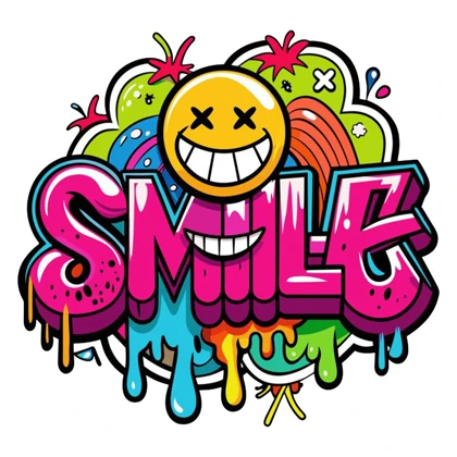 استیکر پارچه و لباس پاد آفرین مدل خنده کد 2841