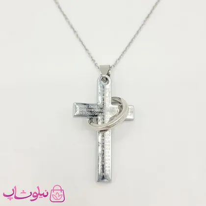 گردنبند دخترانه طرح صلیب و حلقه