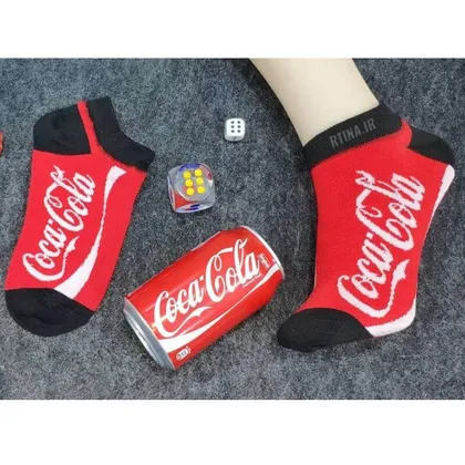 جوراب مچی طرح دار مدل coca coola