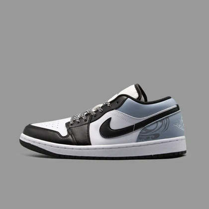 نایکی جردن 1 کاستوم آبی سفید ساق کوتاه Nike Air Jordan 1 Low OG Costume Blue White