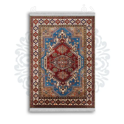*جدید* فرشینه از جنس پارچه شانل مخمل ترک طرح فانتزی برند دفه کد 1834