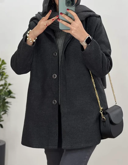 پالتو کتی فوتر کلاهدار با ارسال رایگان