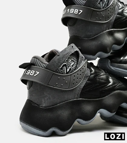 کفش کتانی ساق‌دار مردانه مشکی خاکستری Nike air jordan 23