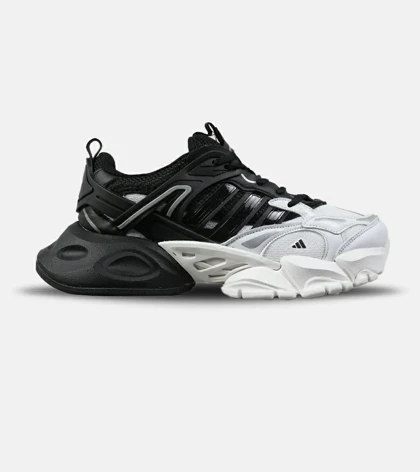 کفش مردانه و زنانه مشکی سفید آدیداس دیلاکس مدل 7704