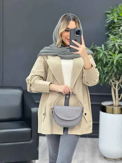 مانتو لینن سرشانه ژیله