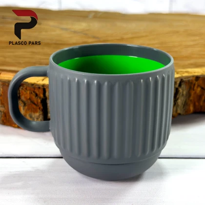 لیوان دو رنگ هاشوردار 2 زیبا