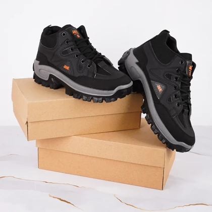 کفش ساق‌دار مردانه مشکی مدل JAX ویژه