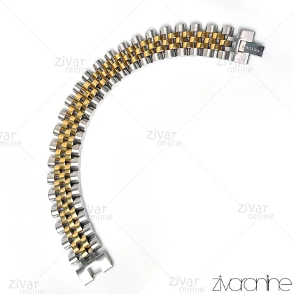 دستبند رولکس بافت وسط پهن 40040