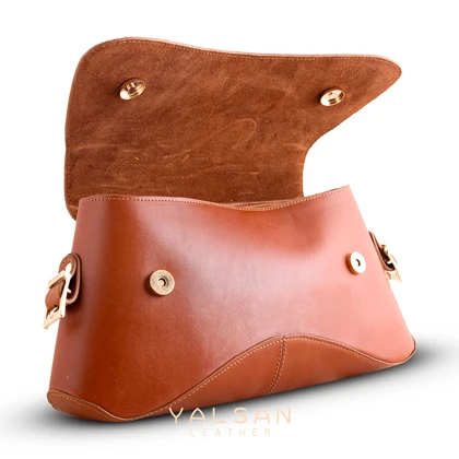 کیف دوشی زنانه چرم یلسان مدل آیریا کد 124-MRV