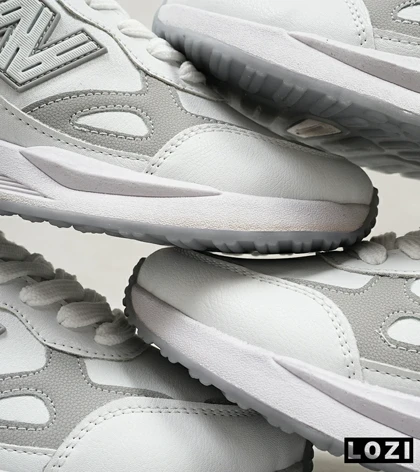 کفش کتانی مردانه سفید طوسی NEW BALANCE yg niubailun