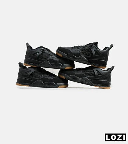 کتانی ساق‌دار بزرگ پا مشکی کرم Nike air jordan 4 مدل 6203