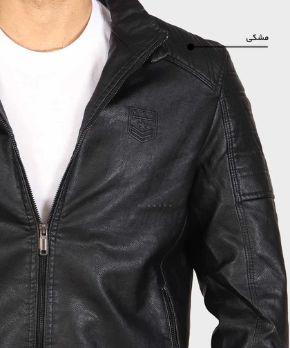 کت چرم مردانه ساده 8822