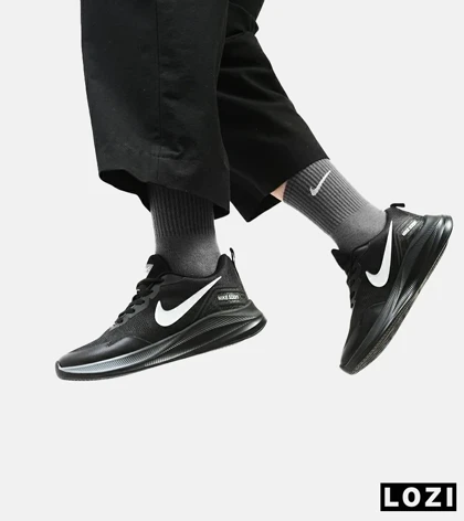 کفش کتانی مردانه و زنانه مشکی Nike air zoom مدل 4304