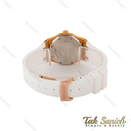 ساعت AP زنانه دورنگین بند سفید AP-5313-L