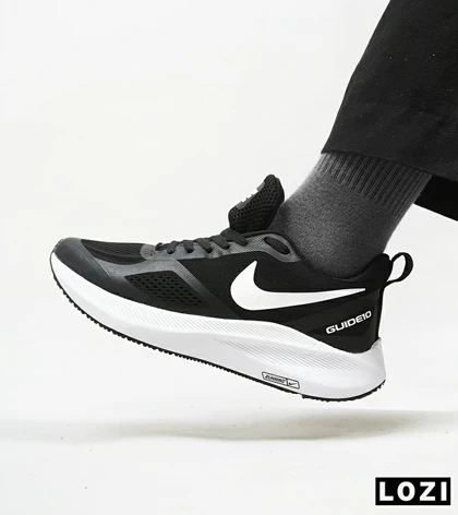 کفش کتانی بزرگ پا مشکی سفید Nike guide 10