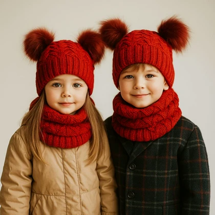 کلاه و شالگردن بچگانه خزدار