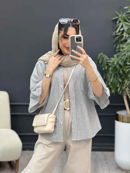 شومیز راه راه نگار
