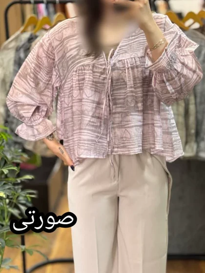 شومیز شیشه ای چین‌دار-1043
