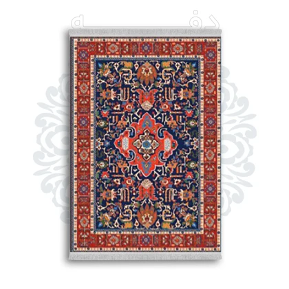 *جدید* فرشینه از جنس پارچه شانل مخمل ترک طرح فانتزی برند دفه کد 1821