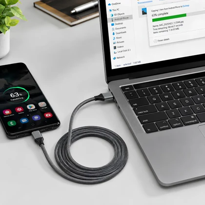 کابل شارژ تایپ سی الدنیو LDNIO مدل LS442 جریان 2.4 آمپر 2 متر