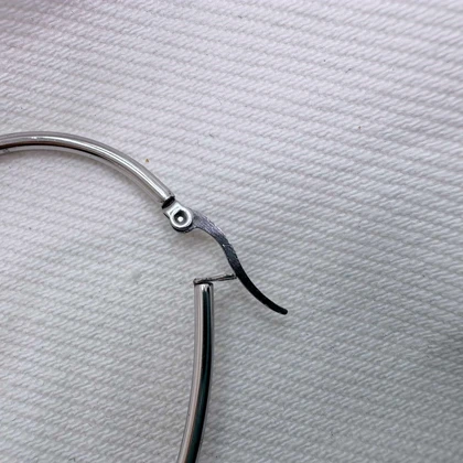 گوشواره استیل حلقه‌ای طرح «قلب بزرگ» (Heart Hoops) | 6 سانتی